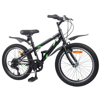 Kinderfahrrad 20 Zoll 6-Speed für 6-11 Jahre alt Schwarz