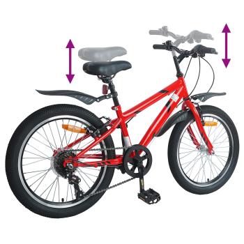 Kinderfahrrad 20 Zoll 6-Speed für 6-11 Jahre alt Rot