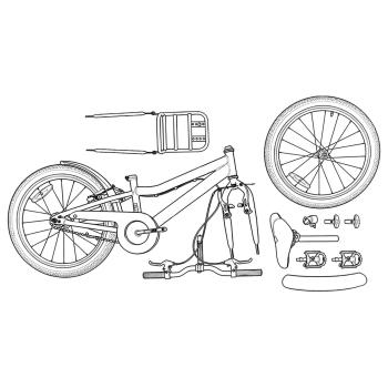 Kinderfahrrad 20 Zoll für 6-11 Jahre alt Orange Schwarz
