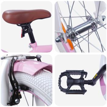 Kinderfahrrad 20 Zoll für 6-11 Jahre alt Hellrosa