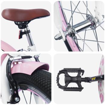 Kinderfahrrad 20 Zoll für 6-11 Jahre alt Hellrosa