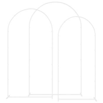 Hochzeitsbogen 3 pcs Weiß Stahl