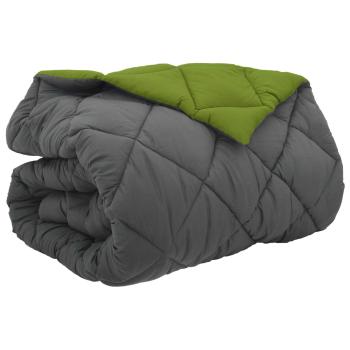 Winterbettdecke 200 x 200 cm 450 g/m² Grün und Anthrazit