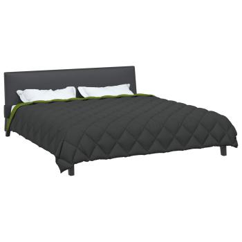 Winterbettdecke 200 x 200 cm 450 g/m² Grün und Anthrazit