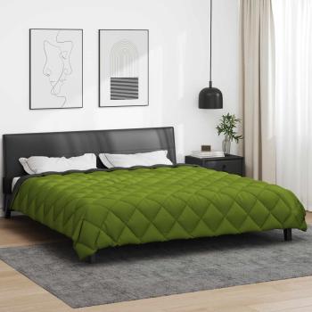 Winterbettdecke 200 x 220 cm 450 g/m² Grün und Anthrazit