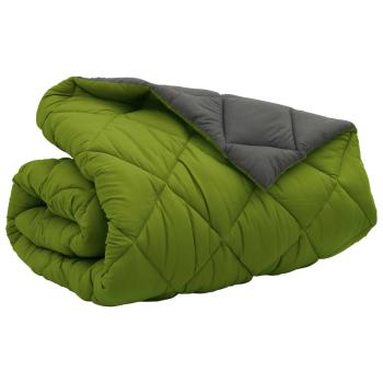 Winterbettdecke 200 x 220 cm 450 g/m² Grün und Anthrazit
