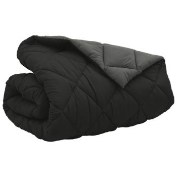 Winterbettdecke 200 x 200 cm 450 g/m² Schwarz und Anthrazit