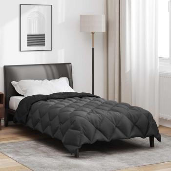 ARDEBO.de - Winterbettdecke 135 x 220 cm 450 g/m² Schwarz und Anthrazit