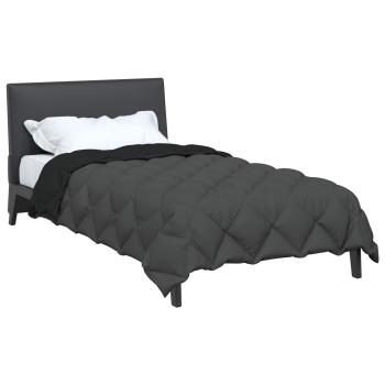 Winterbettdecke 140 x 220 cm 450 g/m² Schwarz und Anthrazit