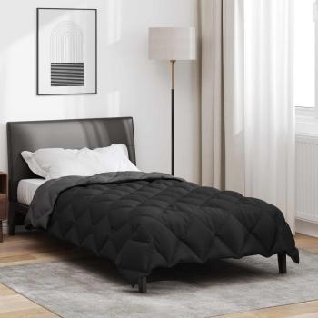 Winterbettdecke 140 x 220 cm 450 g/m² Schwarz und Anthrazit