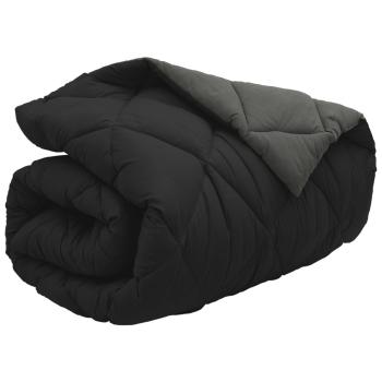 Winterbettdecke 140 x 220 cm 450 g/m² Schwarz und Anthrazit