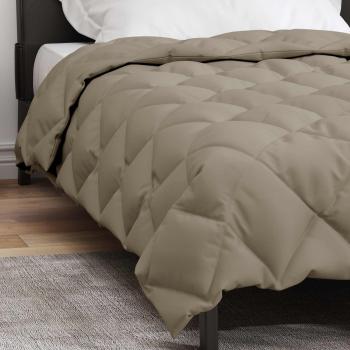 Winterbettdecke Hellgrau 220 x 135 cm Mikrofaser