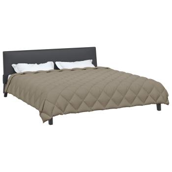 Winterbettdecke Hellgrau 240 x 260 cm Mikrofaser