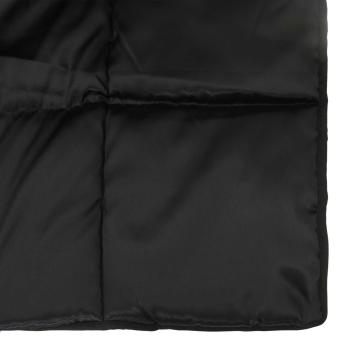 Sommerdecke Schwarz 200 x 135 cm Satin und Mikrofaser