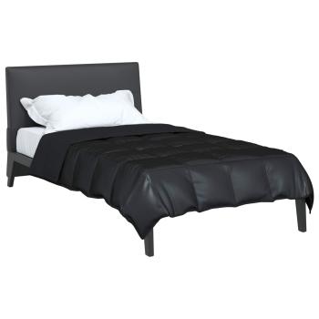 ARDEBO.de - Sommerdecke Schwarz 200 x 155 cm Satin und Mikrofaser