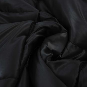 Sommerdecke Schwarz 220 x 135 cm Satin und Mikrofaser