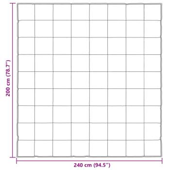 Sommerdecke Silber 240 x 200 cm Satin und Mikrofaser