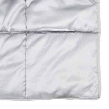 ARDEBO.de - Sommerdecke Silber 220 x 140 cm Satin und Mikrofaser