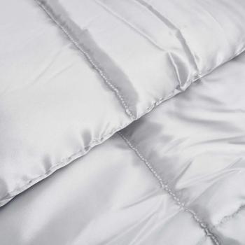 Sommerdecke Silber 220 x 155 cm Satin und Mikrofaser