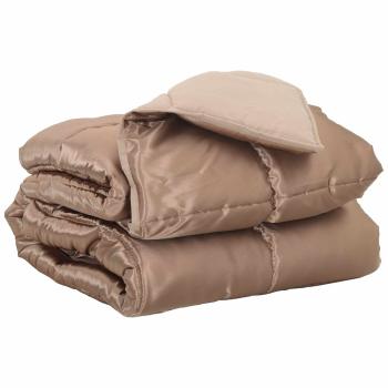 Ganzjahresbettdecke Gold 200 x 200 cm Satin und Mikrofaser