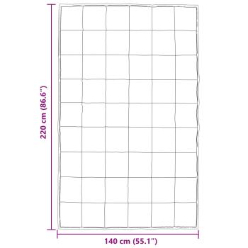 Ganzjahresbettdecke Gold 220 x 140 cm Satin und Mikrofaser