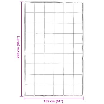 Ganzjahresbettdecke Silber 220 x 155 cm Satin und Mikrofaser