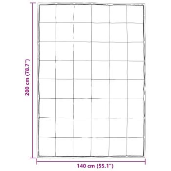 Winterbettdecke Silber 200 x 140 cm Satin und Mikrofaser