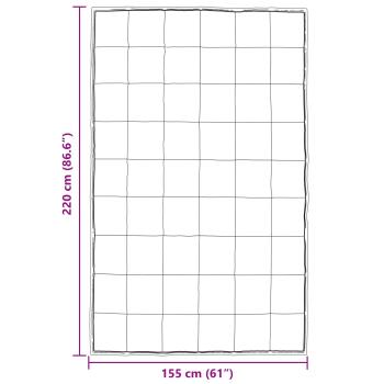 Winterbettdecke Silber 220 x 155 cm Satin und Mikrofaser