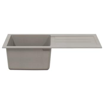 Waschbecken Grau 780 x 500 mm 80% Quarz und 20% Harz