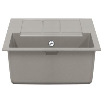 Waschbecken Grau 780 x 500 mm 80% Quarz und 20% Harz
