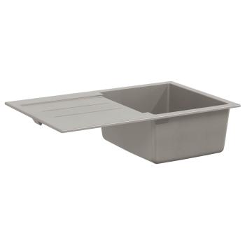 Waschbecken Grau 780 x 500 mm 80% Quarz und 20% Harz