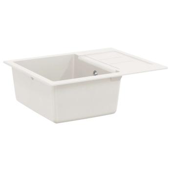 ARDEBO.de - Waschbecken Weiß 620 x 500 mm 80% Quarz und 20% Harz