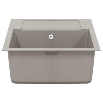 ARDEBO.de - Waschbecken Grau 780 x 500 mm 80% Quarz und 20% Harz