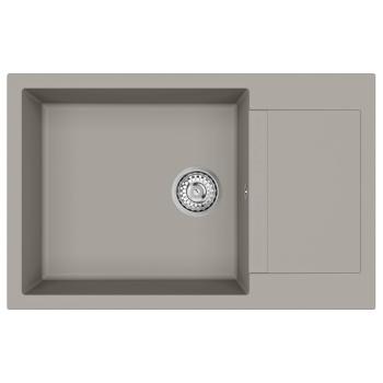 Waschbecken Grau 780 x 500 mm 80% Quarz und 20% Harz