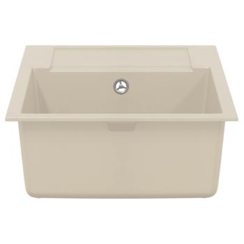 Waschbecken Beige 780 x 500 mm 80% Quarz und 20% Harz