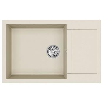 Waschbecken Beige 780 x 500 mm 80% Quarz und 20% Harz