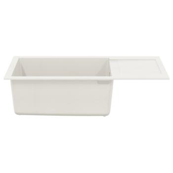 Waschbecken Weiß 780 x 500 mm 80% Quarz und 20% Harz