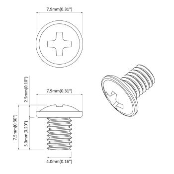 Schloss-Schrauben Uni 19149 pcs Silber Eisen