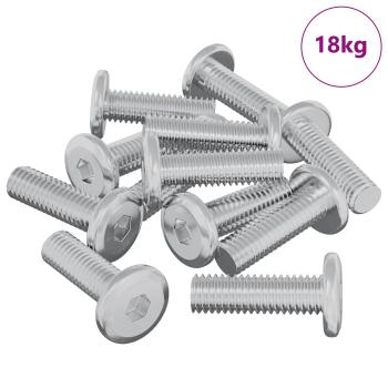 Schraube 1593 pcs Silber 8 x 25 mm Stahl