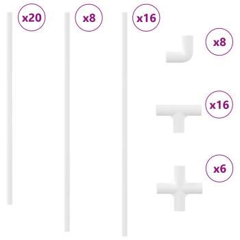 PVC Rohr 2 pcs Weiß 12,2 x 1,8 x 500 mm Materialpp und PE