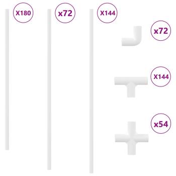 PVC Rohr 29 pcs Weiß Materialpp und PE