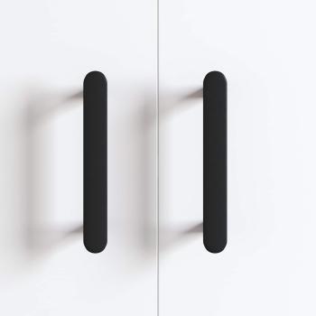 Schrankgriff 12 pcs Schwarz 121 x 16.6 x 28.3 mm Eisen