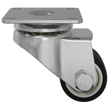 Bockrolle 2 pcs Silber 50 mm Nylon