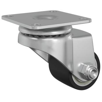 Bockrolle 2 pcs Silber 50 mm Nylon