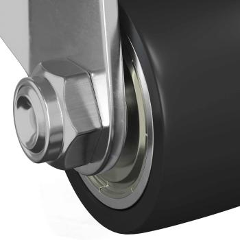 Bockrolle 12 pcs Silber 50 mm Nylon