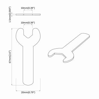 Spanner 2027 pcs Silber 10 mm Eisen