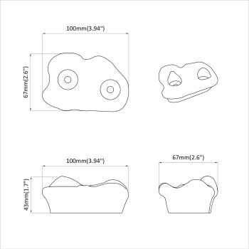 Klettergriff 12 pcs Orange 100 x 67 x 43 mm PP