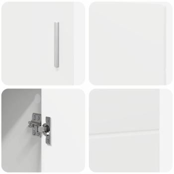 Sideboard mit Regal Weiß 88,5 x 30,5 x 55,5 cm Holzwerkstoff