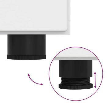 Sideboard mit Regal Weiß 88,5 x 30,5 x 55,5 cm Holzwerkstoff