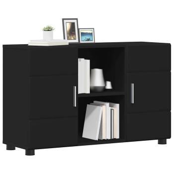 Sideboard mit Regal Schwarz 88,5 x 30,5 x 55,5 cm Holzwerkstoff